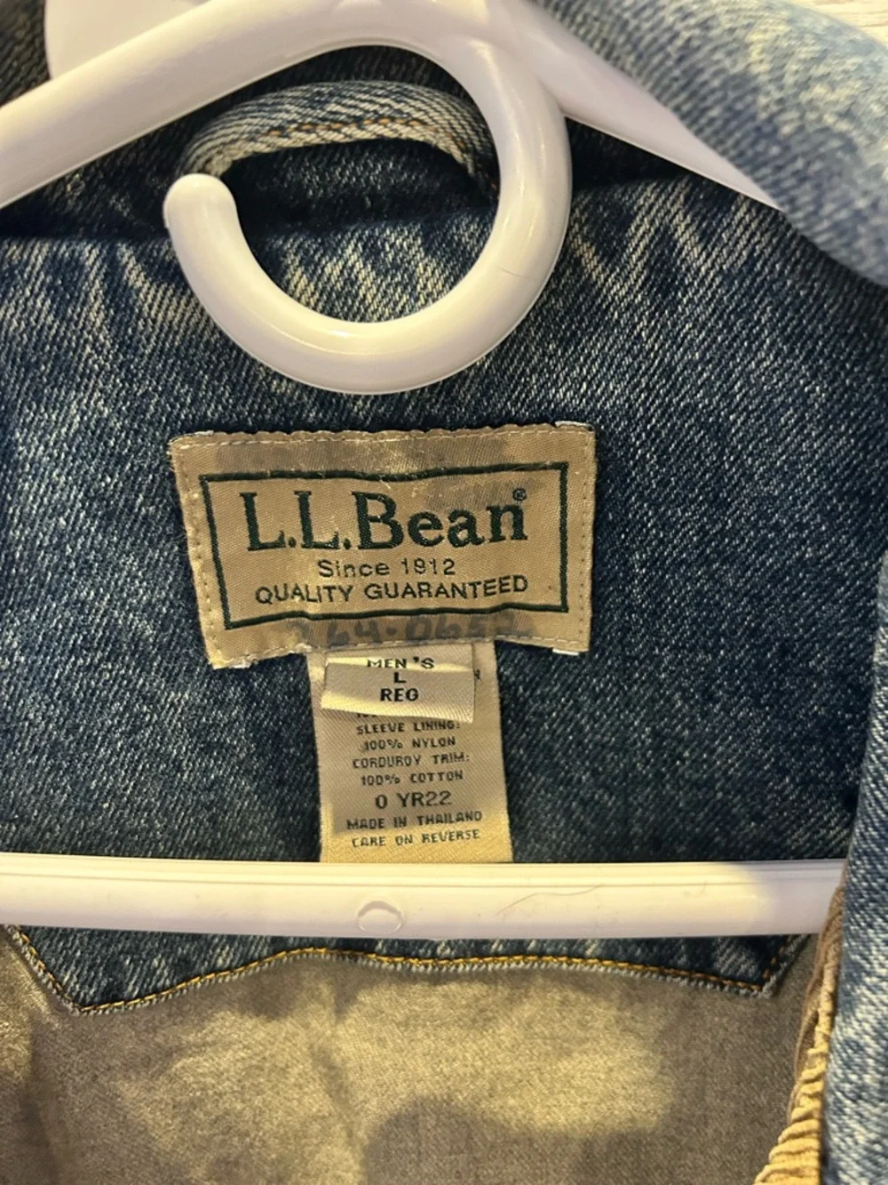 LL Bean Men’s Lined Denim Classic Jacket Large - Picture 2 of 11